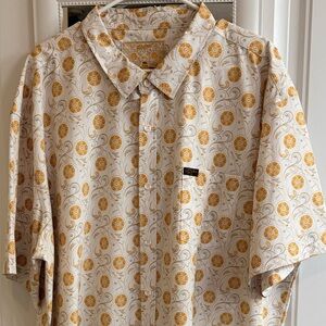 Retro Rifle 3XL El Jinete. Men's Floral Patterned Shirt